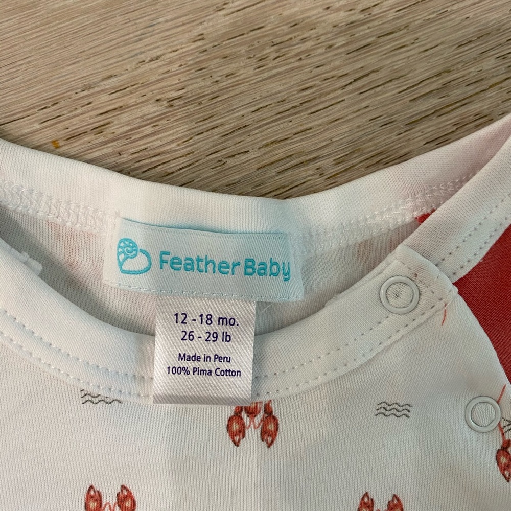 Feather Baby Crab Romper